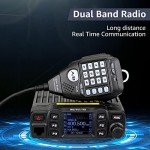 Retevis RT95 Mobile Radio with NMO Antenna and Magnet Mount Base, Dual Band Mobile Transceiver 200 Channels 180 Degree Rotatable LCD Display, 2m 70cm Mini Mobile Two Way Radio for RV 4x4 Offro