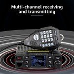 Retevis RT95 Mobile Radio with NMO Antenna and Magnet Mount Base, Dual Band Mobile Transceiver 200 Channels 180 Degree Rotatable LCD Display, 2m 70cm Mini Mobile Two Way Radio for RV 4x4 Offro
