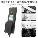 BAOFENG 5RM Battery,6800mAh High Capacity USB-C Charging 7.4V Extended Battery 5RM GM-5RH UV-5G Plus UV-5RH Series Two-Way Radio (8 Pack)