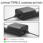 BAOFENG 5RM Battery,6800mAh High Capacity USB-C Charging 7.4V Extended Battery 5RM GM-5RH UV-5G Plus UV-5RH Series Two-Way Radio (8 Pack)