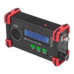 8 Band Shortwave Radio Transceiver Portable SDR QRP SSB CW Transceiver with Handheld Microphone 100‑240V (US Plug)