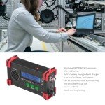 8 Band Shortwave Radio Transceiver Portable SDR QRP SSB CW Transceiver with Handheld Microphone 100‑240V (US Plug)