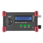 8 Band Shortwave Radio Transceiver Portable SDR QRP SSB CW Transceiver with Handheld Microphone 100‑240V (US Plug)