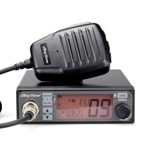 CB Radio Mobile AnyTone AT-500M II Transceiver for Vehicles, Truck, WX Weather Channel, VOX, CTCSS/DCS Code, NRC Noise Reduction, 7 Color Display, 12V Input Voltage, AM/FM, PA, Echo, NB/ANL, Black