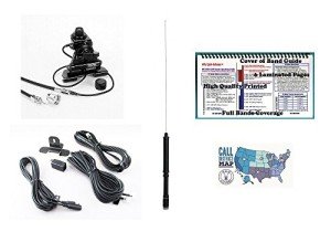 Yaesu FT-891 Accessory Bundle - 5 Items - Includes Yaesu ATAS-120A Mobile Antenna, Comet Lip Mount with Coax, YSK-891 Seperation Kit, Nifty! Bandplan and Ham Guides TM Quick Reference Card