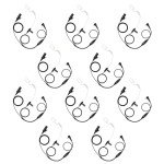 Bommeow 10 Pack BCT22-M1 Earpiece w/Mic Compatible with Motorola CP200D CP100D R2 DEP450 BPR40D CP200 CP185 BPR40 Yaesu FT-65 FT-25 FT-4X/V XiR P3688