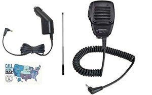 Yaesu FT-70DR Accessory Bundle - 4 Items - Includes Yaesu SSM-17A Speaker Mic, SDD-13 Cigarette Lighter Power Adapter, Diamond High Gain HT Antenna and Ham Guides TM Quick Reference Card