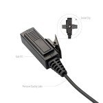Bommeow 10 Pack BCT22-M1 Earpiece w/Mic Compatible with Motorola CP200D CP100D R2 DEP450 BPR40D CP200 CP185 BPR40 Yaesu FT-65 FT-25 FT-4X/V XiR P3688