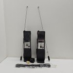 Vintage Sears 7204 Transceiver II Pair Walkie Talkies Radios w/ Cases & Mics