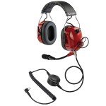 Arrowmax AHDH0042-RD-M1 Over The Head Noise Cancelling Headphone Compatible with Motorola CP200D CP100D R2 DEP450 BPR40D CP200 CP185 BPR40 Yaesu FT-65 FT-25 FT-4X/V XiR P3688