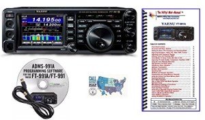 Bundle - 4 Items: Includes Yaesu FT-991A HF/VHF/UHF All-Mode Transceiver, RT Systems Programming Software/Cable Kit, Nifty! Mini-Manual and Ham Guides TM Quick Reference Card!!