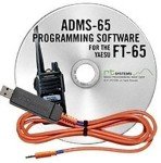 Yaesu FT-65R Accessory Bundle - 4 Items - Includes RT Systems Programming Kit, Yaesu 2500mAh High-Capacity Battery, VOX Earpiece Microphone and Ham Guides TM Quick Reference Card