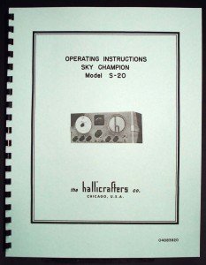 Hallicrafters S-20 Sky Champion Operating instructions