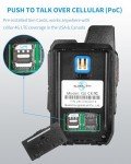 globalptt 2-Pack Global Walkie Talkies with Sim Cards - Handheld PoC Two Way Radios Unlimited Range - Rechargeable PTT Push to Talk Over Cellular Radio Long Range (G0)