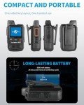 globalptt 2-Pack Global Walkie Talkies with Sim Cards - Handheld PoC Two Way Radios Unlimited Range - Rechargeable PTT Push to Talk Over Cellular Radio Long Range (G0)
