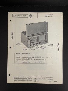 SAMS Photofacts Vintage Radios Hallicrafters Brand - YOU CHOOSE MODEL