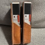 Vintage SONY CB-107W Transceivers Made in Japan W/Leather Cases  (Not tested)