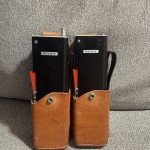 Vintage SONY CB-107W Transceivers Made in Japan W/Leather Cases  (Not tested)