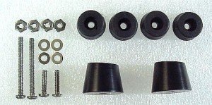 Collins S-Line, KWM-2 & Accessory Feet Set W/ Aluminum Tapered Risers & Hardware