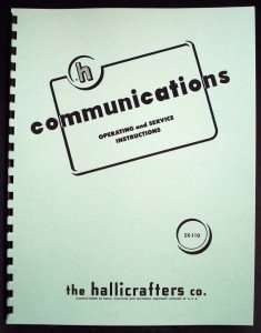 Hallicrafters SX-110 SX110 Communications Receiver Manual Ham Radio