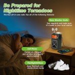Greadio Portable Shortwave Radios with NOAA Weather Radio, 14800mWh Digital Radio AM FM with Bluetooth 5.4, Crank/Solar/USB Charging, Support USB/TF, Charger Pack/SOS/Flashlight for Outdoor, Emergency