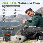 Greadio Portable Shortwave Radios with NOAA Weather Radio, 14800mWh Digital Radio AM FM with Bluetooth 5.4, Crank/Solar/USB Charging, Support USB/TF, Charger Pack/SOS/Flashlight for Outdoor, Emergency