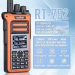 Radtel RT-752 10W Ham Radio, Handheld 500CH Air Band Receiver Walkie Orange 