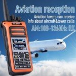 Radtel RT-752 10W Ham Radio, Handheld 500CH Air Band Receiver Walkie Orange 