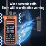 Radtel RT-752 10W Ham Radio, Handheld 500CH Air Band Receiver Walkie Orange 