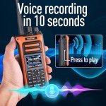 Radtel RT-752 10W Ham Radio, Handheld 500CH Air Band Receiver Walkie Orange 