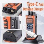 Radtel RT-752 10W Ham Radio, Handheld 500CH Air Band Receiver Walkie Orange 