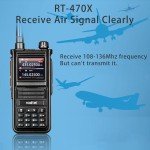 Radtel RT-470X Multi-Band Ham Radio 256CH Aviation Air Band Standard 