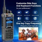 Radtel RT-880 Walkie Talkie 10W Portable Ham Radio 1024 Channels HF CB SSB Rx with Cross-Band Repeater, 2.4 Inch Color Display, 2400mAh Rechargeable Battery,