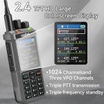 Radtel RT-880 Walkie Talkie 10W Portable Ham Radio 1024 Channels HF CB SSB Rx with Cross-Band Repeater, 2.4 Inch Color Display, 2400mAh Rechargeable Battery,