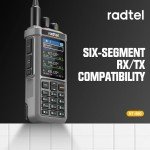Radtel RT-880 Walkie Talkie 10W Portable Ham Radio 1024 Channels HF CB SSB Rx with Cross-Band Repeater, 2.4 Inch Color Display, 2400mAh Rechargeable Battery,