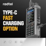 Radtel RT-880 Walkie Talkie 10W Portable Ham Radio 1024 Channels HF CB SSB Rx with Cross-Band Repeater, 2.4 Inch Color Display, 2400mAh Rechargeable Battery,