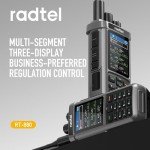 Radtel RT-880 Walkie Talkie 10W Portable Ham Radio 1024 Channels HF CB SSB Rx with Cross-Band Repeater, 2.4 Inch Color Display, 2400mAh Rechargeable Battery,
