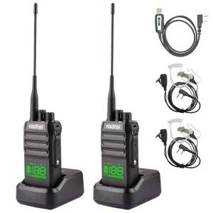Radtel RT-493 GMRS Radio 10W IP67 Waterproof Handheld, 199 CH Long Range Two Way Radio for Adults, GMRS Repeater Capable, UHF Scanning & Receiving, 2800mAh Type-C Charging (2 Pack)