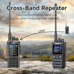 Radtel RT-880G GPS APRS 10w Ham Radio Walkie Talkie Portable CB Radio 1024 Channels HF SSB Rx with Cross-Band Repeater, 2.4 Inch Color Display with Programming Cable SW/MW Antenna