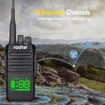 Radtel RT-493 GMRS Radio 10W IP67 Waterproof Handheld, 199 CH Long Range Two Way Radio for Adults, GMRS Repeater Capable, UHF Scanning & Receiving, 2800mAh Type-C Charging (2 Pack)