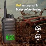 Radtel RT-493 GMRS Radio 10W IP67 Waterproof Handheld, 199 CH Long Range Two Way Radio for Adults, GMRS Repeater Capable, UHF Scanning & Receiving, 2800mAh Type-C Charging (2 Pack)