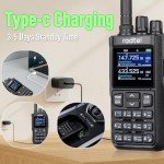 Radtel RT-900 8W Multi-Band Ham Radio Walkie Talkie, 256CH VHF/UHF Two-Way Radio, Air Band, NOAA, Marine & River for Outdoor, Emergency, Aviation Communication (None-Bluetooth Version)