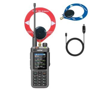 Radtel RT-880 10W Ham Radio Long Range HF CB SSB Receiver Walkie Talkie Portable 2 Way Radio 1024 Channels with Cross-Band Repeater, 2.4 Inch Color Display,with Short Wave Antenna Set