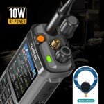 Radtel RT-880 10W Ham Radio Long Range HF CB SSB Receiver Walkie Talkie Portable 2 Way Radio 1024 Channels with Cross-Band Repeater, 2.4 Inch Color Display,with Short Wave Antenna Set