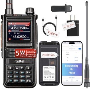 (2 Gen) Radtel RT-470X Plus Tri Band Ham Radio (Mobile App Bluetooth Programming) 256CH Aviation Air Band Radio Long Range Handheld Walkie Talkie NOAA USB-C Rechargeable AM FM