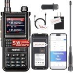 (2 Gen) Radtel RT-470X Plus Tri Band Ham Radio (Mobile App Bluetooth Programming) 256CH Aviation Air Band Radio Long Range Handheld Walkie Talkie NOAA USB-C Rechargeable AM FM