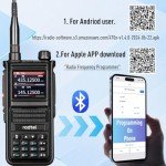(2 Gen) Radtel RT-470X Plus Tri Band Ham Radio (Mobile App Bluetooth Programming) 256CH Aviation Air Band Radio Long Range Handheld Walkie Talkie NOAA USB-C Rechargeable AM FM