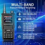 (2 Gen) Radtel RT-470X Plus Tri Band Ham Radio (Mobile App Bluetooth Programming) 256CH Aviation Air Band Radio Long Range Handheld Walkie Talkie NOAA USB-C Rechargeable AM FM