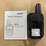 Radtel RT12 Rechargeable Walkie Talkies for Adults Long Range Handheld FRS Two Way Radio 16CH Handsfree VOX for Camping Hiking (4 Pack) (Black)