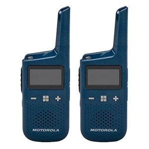 Motorola Solutions, Portable FRS, T383, Talkabout, Two-Way Radios, Rechargeable, W/ Charging Dock, 22 Channel, 25 Mile, Blue, 2 Pack